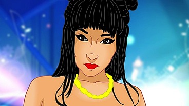 Big titty goth Girl cartoon - huge lil booty petite sexy woman.