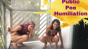 Public Pee Humiliation Sally and Katnip