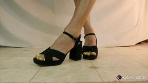 Chunky Heeled Sandals Standing Shoeplay - Kylie Jacobsx - WMV 1080p HD