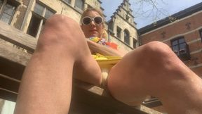 Yellow panties in the sun