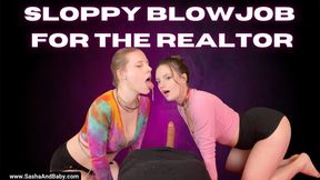 Sloppy Blowjob For the Real Estate Agent - Amazing Blowjob - Blowjob Competition - Best Blowjob