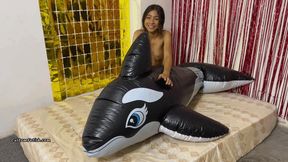 Alex Inflates Small Whale by Mouth HD (1920x1080)
