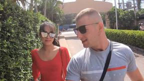 Thick-assed Thai chick gives sloppy head and nasty missionary, gets pounded like a trash can