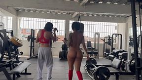Dirty Gym Session with Transgender Beauty MAY HERNANDEZ