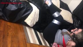Tied With Tape In Flip Flops