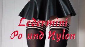 Leather mini, butt and stockings - Ledermini, Po und Strümpfe