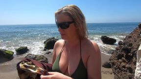 fucking doggystyle on a public beach (pov) - erin electra