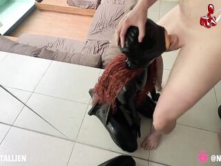Double Latex Doll Oral at Hotel Room Bali