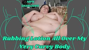 SSBBW Rachel Rubs Lotion All Over Her Body MP4 1920x1080