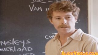 Retro gay dude spreads legs for an amazing ass banging
