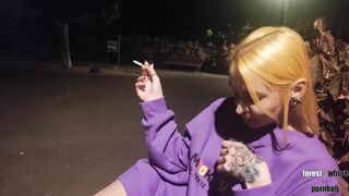My risky night out into outdoors (humiliation, outside, piss, risky, prolapse, fusting, spit)