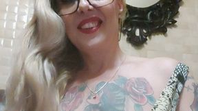 Wearing a dress, with a beautiful and provocative neckline try to resist the smoke of my Marlboro invading you