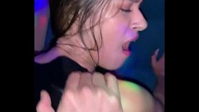 Latina teen fucks hard with strange at nightclub