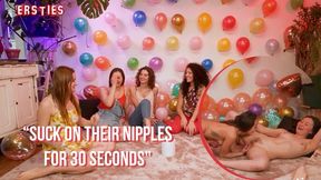 Lesbians bust out nasty Truth or Dare fun for horny&#x1F975; bottoms, pussies and faces