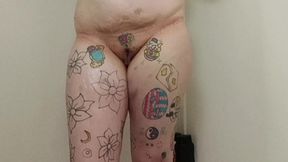 getting soaking wet!!! getting nice and soapy :) big natural tits!!! dripping wet pussy !!!