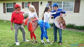 Naughty&#x1F608; teens trade sexual favors for daddy's political loyalty