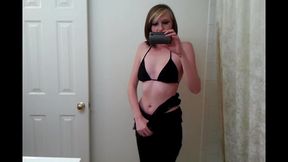 kaci blonde perky tits does several selfie striptease clips