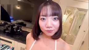 19-year-old japanese black-haired beauty. slender, beautiful-breasted amateur, toy caressing, blowjob and creampie sex. uncensored, swimsuit cosplay