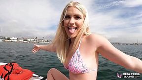 Blonde Teen Spills on Public Street Before Hardcore Ride