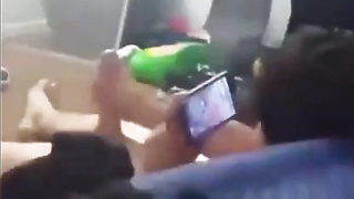 Watch my friend cumming while he's watching porn 11