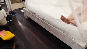Sneaking peek at my Asian step-sis' perfect pussy&#x1F32E;&#xFE0F; in her room, getting hard for her