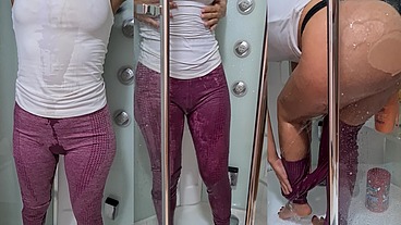 Pissing for a FAN - He requested a Custom video - I love to pee clothed!