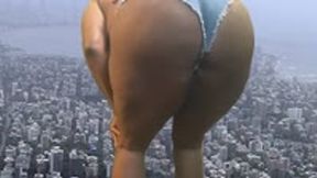 Giantess special effects - Giantess MXDomonion Walks though TinyTown while a helpless teenie Bounces around in her Pocket, female domination, goddess worship, shrinking fetish 1080 smaller