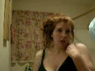 Taping myself topless in the bathroom in the mirror