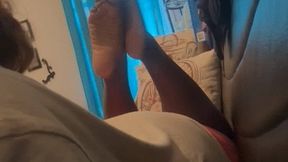 NJ Americana Student’s Plump, Wrinkly Soles Up In Air While Lying On Couch