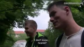 CZECH HUNTER 358 - Blonde & Dark Haired Twinks Try Anal For The First Time