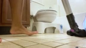 Teenie trying to escape Giantess Vacuum 4K smaller
