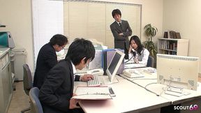 asian secretary seduce to blowbang annd cum on tits while squirt orgasm in office at uncensored jav porn