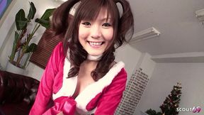 petite japanese girl fuwari get her first squirt and multiple orgasm by two guys at christmas gift in full uncensored jav porn