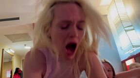 teen amber and her friend meet up with big black guys in a hotel