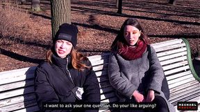 Street Bet with Stranger Girls &#x2013; Public Agent &#x2013; POV