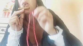 a wild nun, you say blasphemous vulgarity without restraint