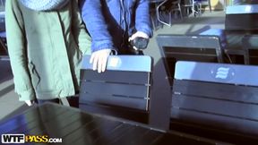 Izi Ashley in two guys fuck izi in a lusty pick up sex vid