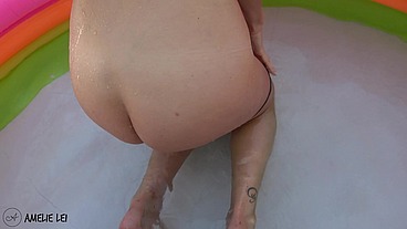 She is so needy on a hot summer day - fuck her outside in the water and cum over her face! Amelie Lei