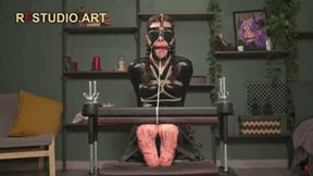 Dark Ariel - A Tickle Toy - Tickling in a Catsuit, Toe Press, Ballgag and Nosehook (UHD 4K MP4)