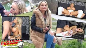 No 'German Scout' teases shorty with huge tit sex on Cologne's streets in 'teen eye roll'