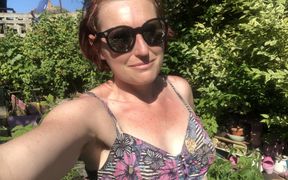 Slow motion squatting over my phone and pissing in my garden