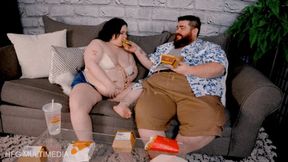 Aria BBW & Ryan Alexander: Fattening My BBW Wife - SSBHM Feeds Fat Wife Fast Food to Gain Weight - MP4 720 hd