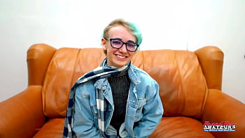 Blue Haired Petite Raven Rubs Her Wet Twat And Deepthroats A Boner!