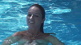 No Bra Dip In The Pool