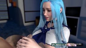 3D Japanese Hentai Girl Self-pleasing