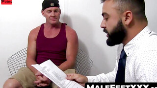 ToeTally Obsessed Bearded Muscle Gods Worship My Feet in a Wild Foot Licking Frenzy!