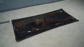New transparent black vacuum bed with maid and vibro