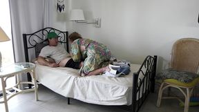 caught masturbating stepson gets a sex lesson from stepmom