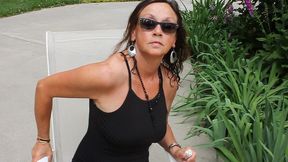 awesome masturbating beauty candi annie outdoor solo with her mini vibe