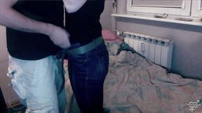 stepdad fingered stepdaughter so hard that she got wet so fast, he licked all her pussy , then he red to fuck her.